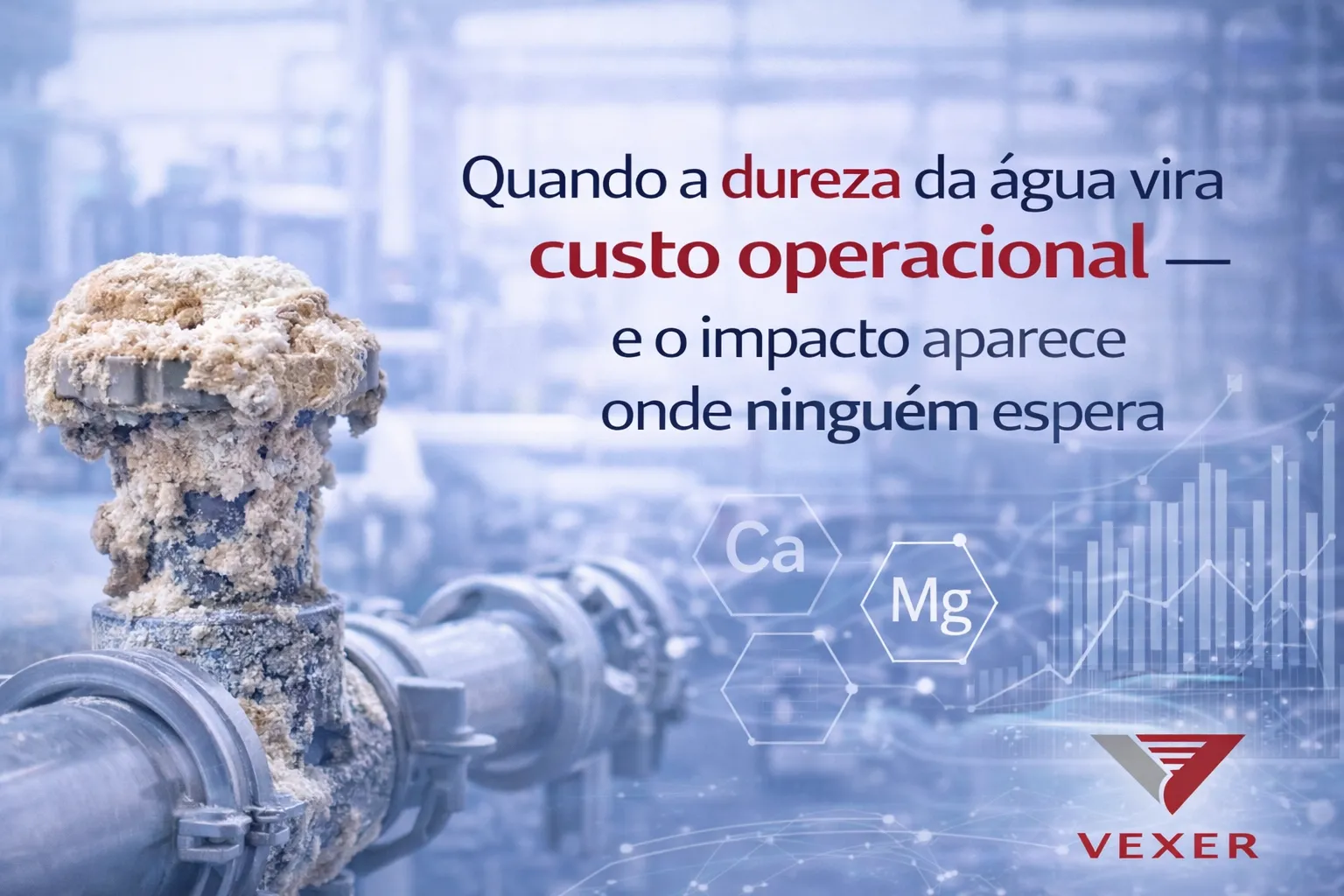 Quando a dureza da água vira custo operacional — e o impacto aparece onde ninguém espera.